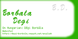 borbala degi business card